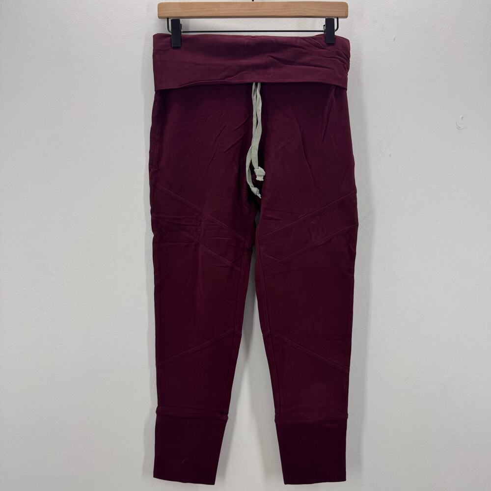 NWT GREY STATE Cross Town Leggings Mars Red sz L Cotton Blend Basic Sustainable